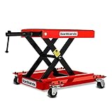 Besonders solide Ausführung, gummierte Oberfläche zum Schutz vor Kratzern am Unterboden, Verstellschraube zum Anheben des Lifts kann mit beiliegender Kurbel, Ratsche oder Maulschlüssel 22 mm bedient werden