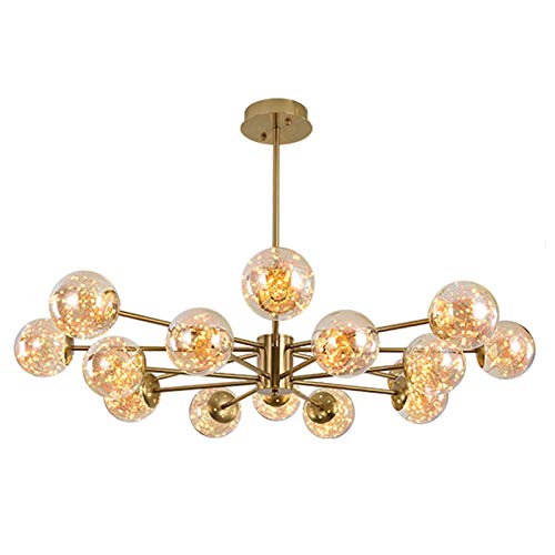 Chandelier Spoutnik doré pour illuminer votre table de salle à manger