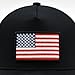 Wodeal American Flag Trucker Hat for Men Women, Adjustable Snapback Mesh USA Flag Baseball Cap Black