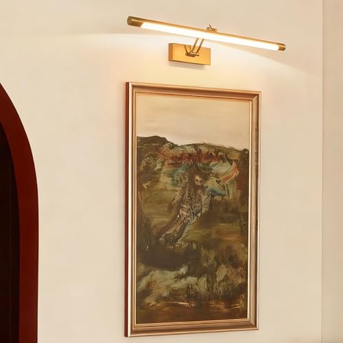 Aplique espejo baño LED orientable color bronce y luz cálida de 40cm 7
