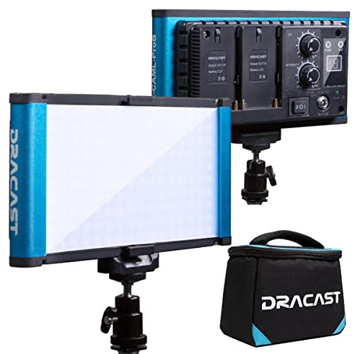 Dracast Camlux On-Camera Led Video Light | 3200K - 5600K Bicolor Adjustable Cct | 0%-100% Dimmable | For Dslr Cameras - Sony, Nikon, Canon, Panasonic | Np-F Battery Plate | Cold Shoe And 1/4"-20 Mount #TOP30