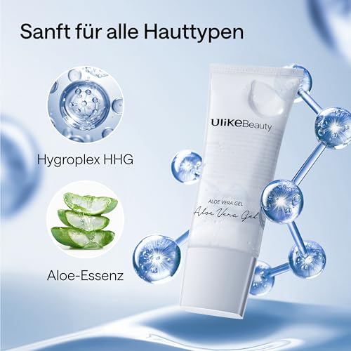 Aloe Vera Gel zur Pflege nach der Haarentfernung und zur Gesichtspflege, für Männer und Frauen geeignet, für Gesicht und Körper verwendbar, 1er-Pack