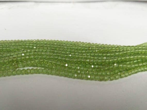 Peridot Faceted Rondelle Beads de qualité joaillerie