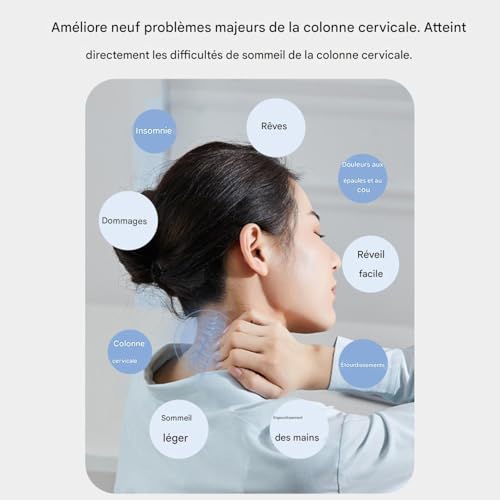 Almohada de espuma de memoria transpirable con soporte cervical ergonómico 5