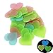 Ototon 100pcs Coeur Autocollants Lumineux Phosphorescentes Coloré Stickers Muraux Plafond Décoration pour Accueil Enfants Chambre Maison