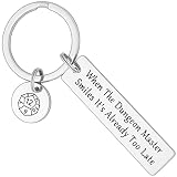 HUTIMY Dnd Merchandise Gifts Keychain For Women Dungeons And Dragons Keychains Dnd Key Chain Jewelry Dragon Keyring Dungeon And Dragon Gifts Dnd Merchandise D&D Dungeon Master Gift D&D Keychain