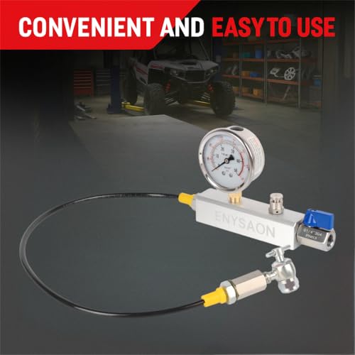 Image of Nitrogen Shock Fill Kit with 700Psi Nitrogen Gauge and G1 /4 & Schrader Valve Nitrogen Regulator Shock Fill No Loss Chuck Tool for ATV, ATC, UTV, Off-Road Bike, Dirt Bike