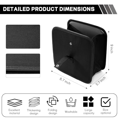 Image of Foldable Car Trash Can, Waterproof Leakproof Hanging Auto Garbage Can, Multifunctional Large Capacity Vehicle Garbage Bag Storage Bag Organizer, Interior Car Accessories (Small)