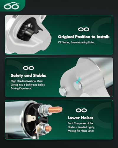 Image of SCITOO Starter Motor fit for Bobcat 3400 4x4 (Diesel) 2011-2015 903cc,for Bobcat 3400XL 4x4 (Diesel) 2011-2015 904cc,for Bobcat 3450 4x4 2011-2012 903cc Replacement Starter 19451