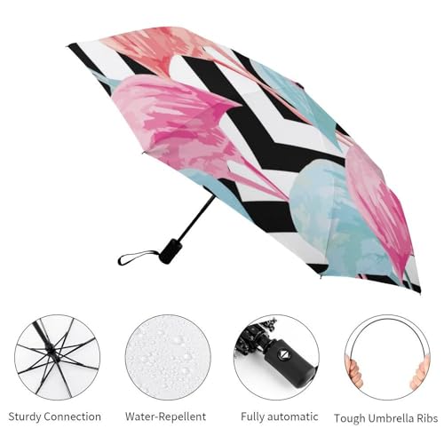 Parapluie pliant fleurs de paon un accessoire de voyage robuste et distingué - 3