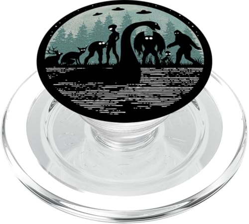 Bigfoot Loch Ness Monster with Mothman Aliens and Cryptid PopSockets PopGrip for MagSafe