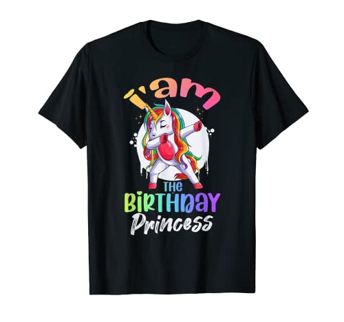 Familia de Unicornio i'am the Birthday Princess Dabbing Camiseta