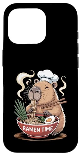 Capybara Ramen Lover Noodle Bowl T-Shirt Case for iPhone 16 Pro