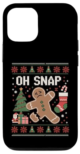 Gingerbread Man Cookie Baking Oh Snap �A�O���[�N���X�}�X�Z�[�^�[ �X�}�z�P�[�X iPhone 12/12 Pro �p
