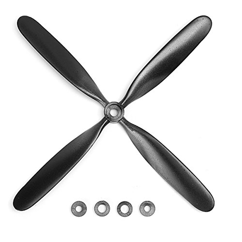 NA RC Hélices 5045 5x4.5 Pouces 3-Pale Multi-Rotor pour Jouet d'avion, Nylon Orange 10 Paires