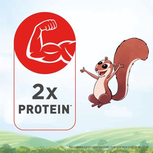 Image of KISSAN Hazelnut Choco Peanut Spread, 350g, for a Tasty Breakfast, with 18% Protein & 30% Dark Chocolate Creme, 50% Less Sugar than Leading Spreads, no Added Colours or Preservatives