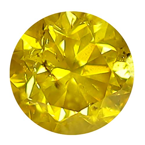 Diamant jaune vif de 0,43 carat pour bague de fiançailles solaire