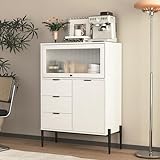 【Matériaux De Qualité】 Fabriqué en panneaux de particules robustes, ce buffet assure une excellente stabilité et une longue durabilité. Il est conçu pour résister aux exigences de l’utilisation quotidienne tout en offrant une finition soignée, facile à entretenir.