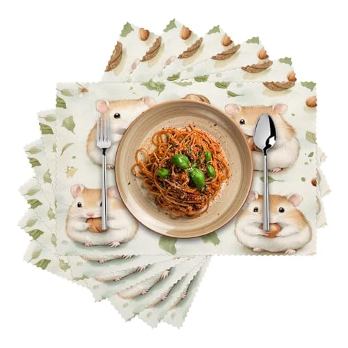 Set de table antidérapant hamster pour protéger la table des enfants
