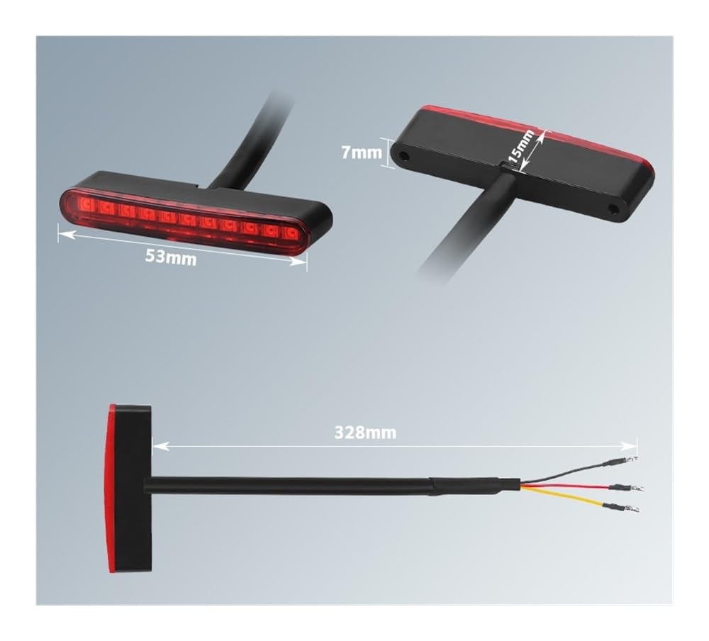 Feu arrière intégré Feu arrière à LED pour moto feu de freinage recul pour scooter VTT pour Bobber