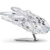 Swarovski Star Wars Milenario Halcón / Falcon 5619212 Novedad 2022 + Juego de 4 pajitas de acero inoxidable EKM Living