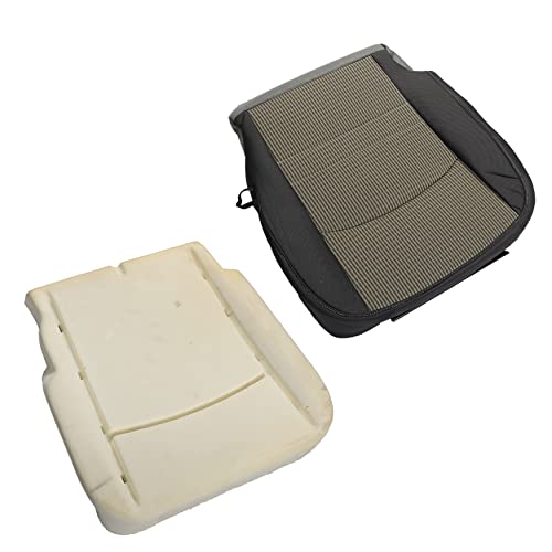 WFLNHB Front Left Driver Side Bottom Cloth Seat Cover and Sponge Cushion Replacement for Ram 1500 SLT 2009-2012