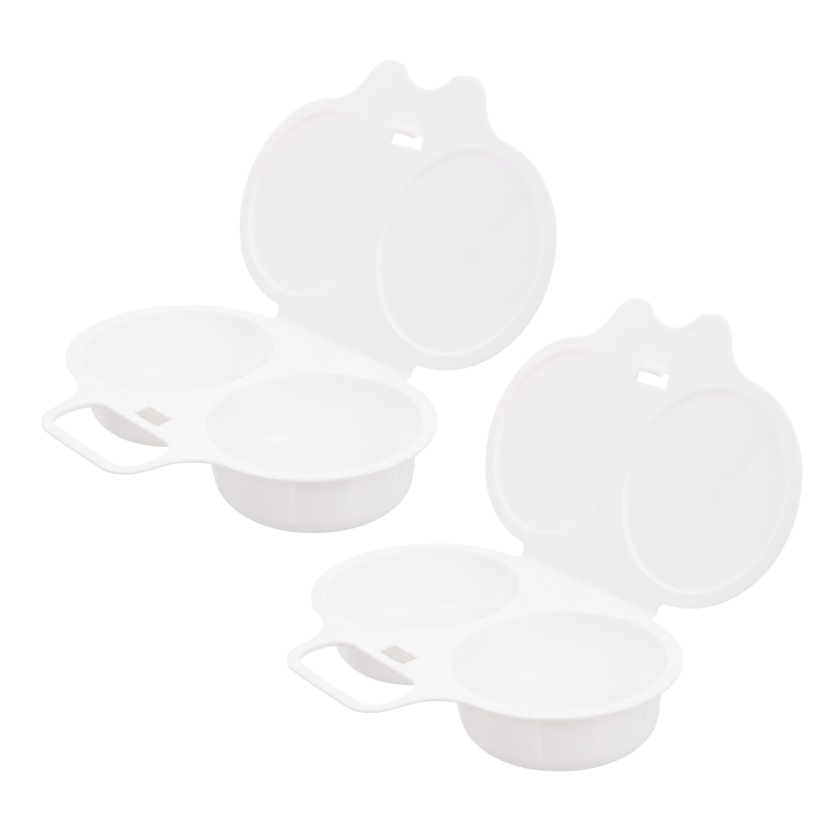 PRETYZOOM 1Pair Microwaveable Egg Poachers Egg Steamers for Quick Cooking Plastic Egg Cookers for Poached Eggs Convenient Kitchen Tool for Breakfast Preparation