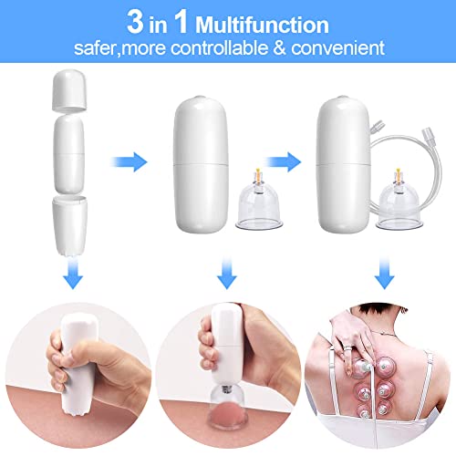 Electric Gua Sha Scrapping Massager And Vacuum Cupping Therapy Set, Cellulite Massager With 12Pcs Cupping Kit Suction Cup Body Pain Relief Lymphatic Massage #TOP1
