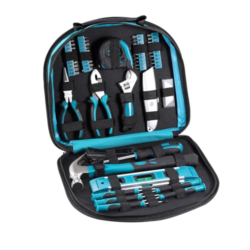 Hantinstom 164-Piece Tool Kit, Clear Blue