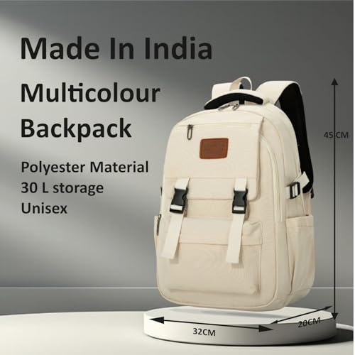 Image of Tinytot 30 Litre Japanese Korean Style School Bag Water-Resistant Laptop & Travel Backpack - Unisex Large 18 Inches Multipurpose Student Backpack for Boys & Girls, Men & Women