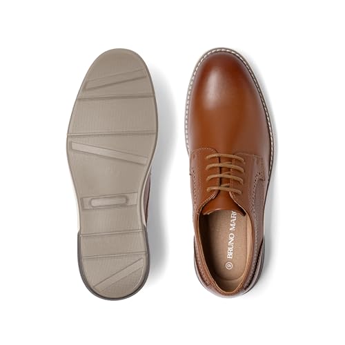 Bruno Marc Bruno Marc Men's Casual Dress Sneaker Shoes, Business Formal Derby Plain Toe Oxfords Crossflex GentEdge,Size 14,Brown,SBOX223M