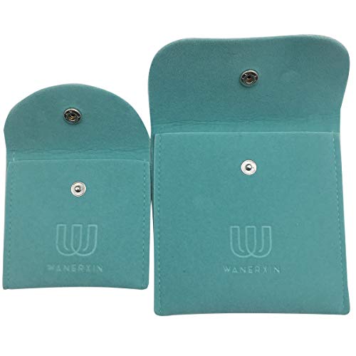 Vinerstar Pack Of 2 Pcs Velvet Jewelry Pouch With Snap Button For Necklaces Bracelet Rings Watch (Mint) #TOP5