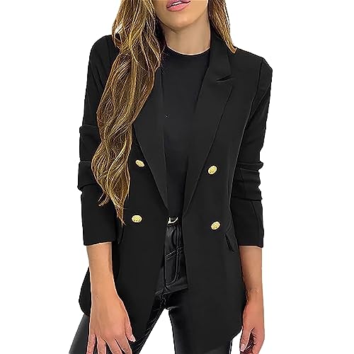 Blazer long élégant pour femme en jersey léger et cintré