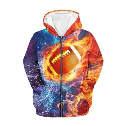 Image of Coloranimal Unisex Girls Boys Long Sleeve Casual Hoodies & Sweatshirts Tops Kids Zip Up Jacket Coat Age 6-16 Year