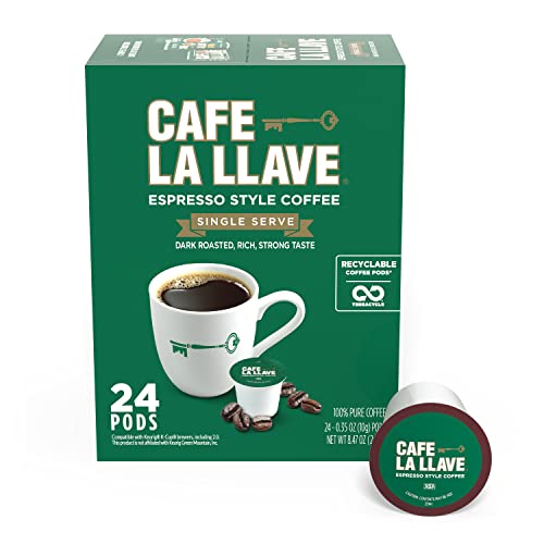 Comparison: Espresso K Cups For Keurig 10 Cafe La Llave Espresso-Style Dark Roast Coffee Pods for Keurig K-Cup Brewers - Bold, Rich Flavor - 24 Count Single Serve Recyclable Capsules- Family Crafted