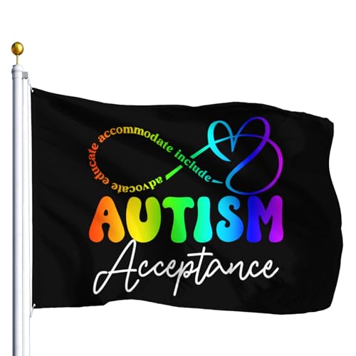 Image of Autism Awareness Acceptance Infinity Symbol flag