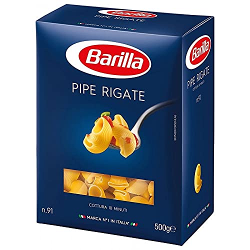 Barilla Pipe Rigate 500 g (lote de 5)