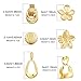 AIDSOTOU Chunky Gold Earrings For Women Trendy Statement Gold Plated Flower Shell Knot Dangle Earrings Lightweight Hypoallergenic Fashion Jewelry Set