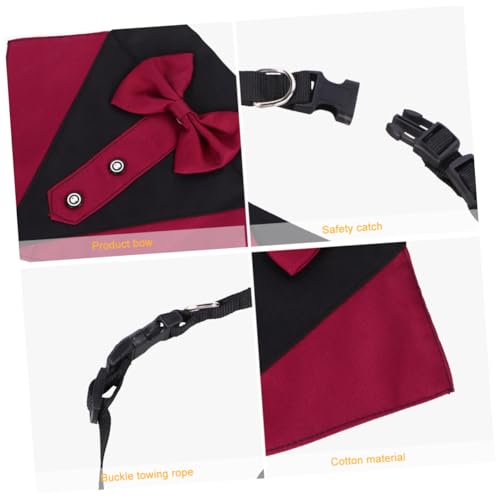 VICASKY Hundebandana mit Schleife Dreieckiges Atmungsaktives Halstuch für Hunde Verstellbar Stilvolles Hundeaccessoire für Fotoshootings Geeignet für Hunderassen Komfortabel und