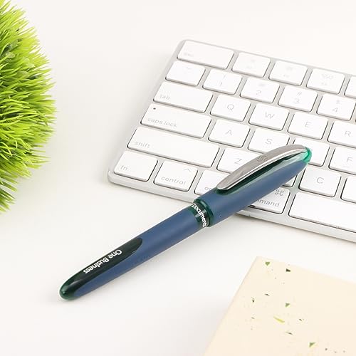 Luxor Schneider, One Business Roller Ball Pen - Green, 0.6 mm, 2200 mtrs writing length, Waterproof Ink, Consistent ink flow, Ideal for Professionals & Office essential