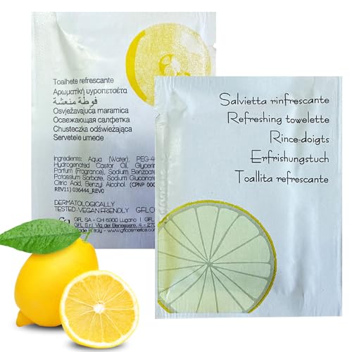 Virsus 1000 Salviette Umidificate a Limone in Carta, Misura 11,5x19