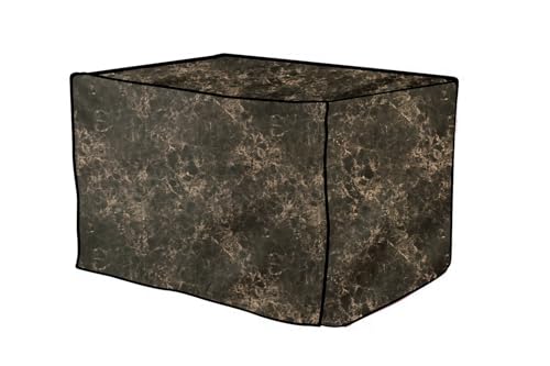 Image of The Furnishing Tree microwave oven cover compatible for IFB 25 Liters Convection 25BCSDD1, Waterproof, Dustproof, Wipeable, Cover Size In CM: (53.3x48.3x33), Marble Pattern Coffee