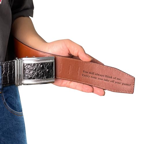 Image of vinacreations AIIigator Belt Leather Strap Belts 1.5 inch Width Adjustment Removal Buckle Jean Dress Croc Handmade
