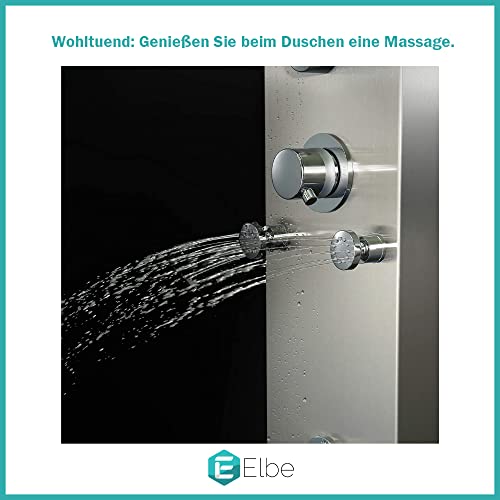 Duschpaneel Elbe mit Thermostat und 4 Funktionen