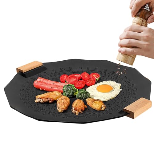 Generisch Sartén multiparrilla, sartén con revestimiento antiadherente, sartén antiadherente para barbacoa – Placa de cocción individual, placa de cocina, placa de cocina, parrilla para ollas y pollo