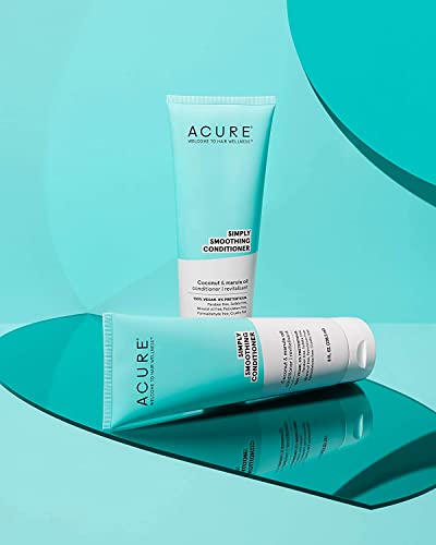 Acure Simply Smoothing Conditioner - & Marula Oil | 100% Vegan | Performance Driven Hair Care | Smooths & Reduces Frizz | White/Blue, Coconut Water, 8 Fl.oz #TOP2