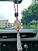 LFaize Handmade Himalayan Salt Car Accessories Car Charm Rear View Mirror Car Ornament Gift for Her