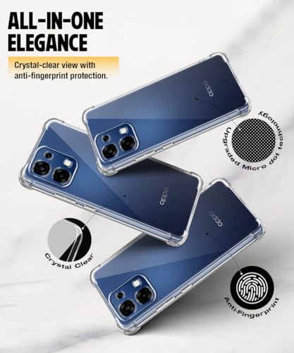 Image of WOW IMAGINE Clear Back Cover Case for Oppo A6 Pro 5G Shockproof Soft TPU Case | Cushioned Edges for Ultimate Protection Back Cover Case - Transparent