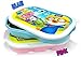 Pororo, Portable Stainless Steel Divided Food Tray, Platter with Lid in Pink, Made in Korea