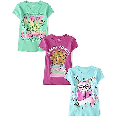 The Children's Place Girls' Graphic Tees 3-Pack Cover
